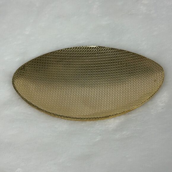 Oakland Raiders Football Shaped Metal Plate Plaque 2.75x4.75" Gold Toned For DIY - Picture 5 of 10